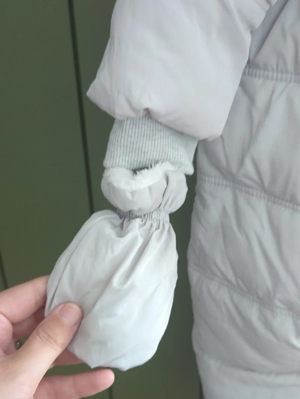 Unbranded Kids Light Gray Puffer Snowsuit with Hood